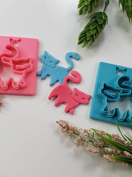 Abstract Kitty Clay Cutter - STL AND 3MF Digital File Download **Commercial License Included**