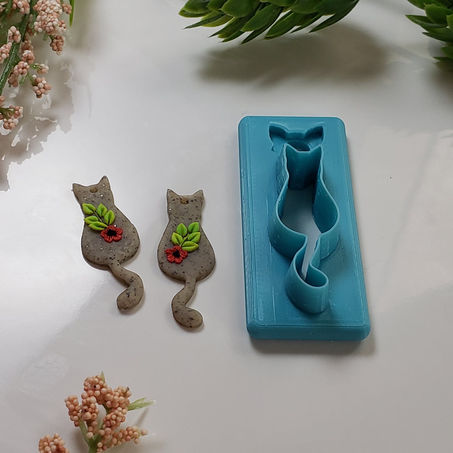 Cat Silhouette Clay Cutter - STL AND 3MF Digital File Download **Commercial License Included**