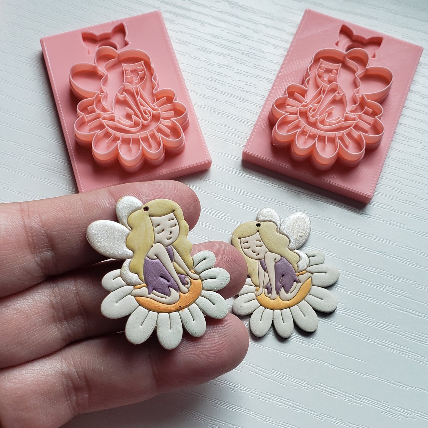 Fairy on a Flower Clay Cutter - STL AND 3MF Digital File Download **Commercial License Included**