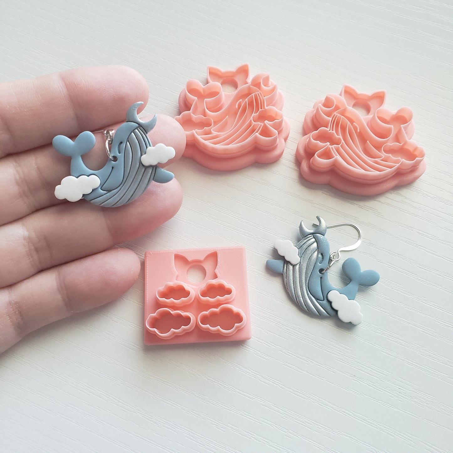 Small Sky Whale Clay Cutter - STL AND 3MF Digital File Download **Commercial License Included**