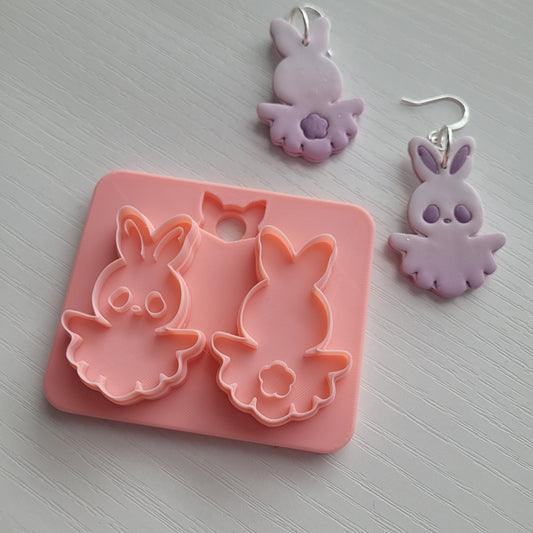 Bunny Ghost Clay Cutter - STL AND 3MF Digital File Download **Commercial License Included**