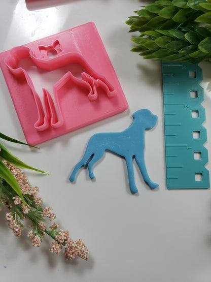Dog Silhouette #1 Clay Cutter - STL AND 3MF Digital File Download **Commercial License Included**