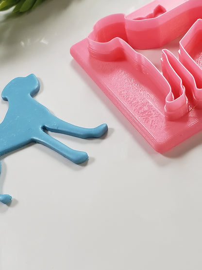 Dog Silhouette #1 Clay Cutter - STL AND 3MF Digital File Download **Commercial License Included**
