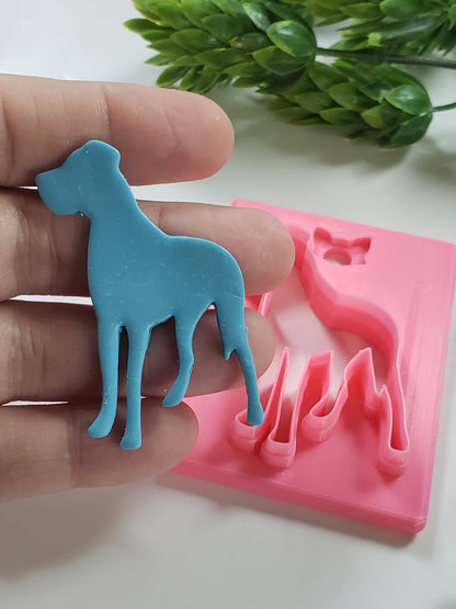 Dog Silhouette #2 Clay Cutter - STL AND 3MF Digital File Download **Commercial License Included**