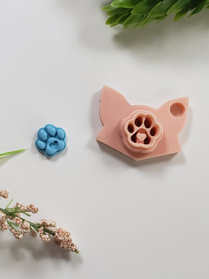 Tiny Heart Paw Clay Cutter - STL AND 3MF Digital File Download **Commercial License Included**