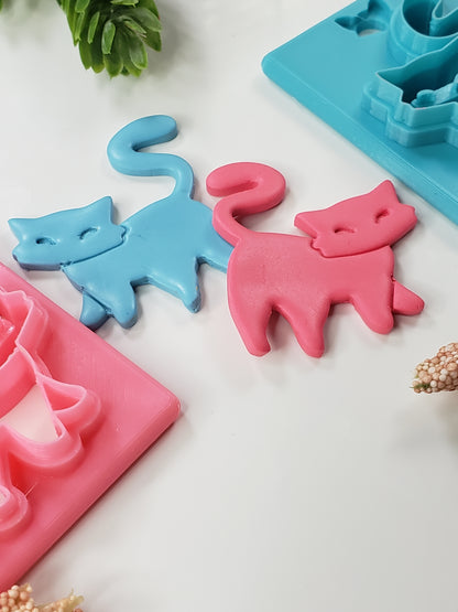 Abstract Kitty Clay Cutter - STL AND 3MF Digital File Download **Commercial License Included**