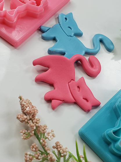 Abstract Kitty Clay Cutter - STL AND 3MF Digital File Download **Commercial License Included**