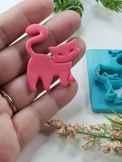 Abstract Kitty Clay Cutter - STL AND 3MF Digital File Download **Commercial License Included**
