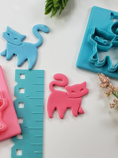 Abstract Kitty Clay Cutter - STL AND 3MF Digital File Download **Commercial License Included**
