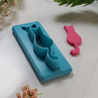 Cat Silhouette Clay Cutter - STL AND 3MF Digital File Download **Commercial License Included**