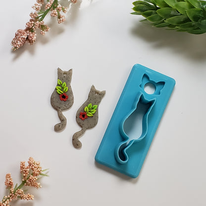 Cat Silhouette Clay Cutter - STL AND 3MF Digital File Download **Commercial License Included**