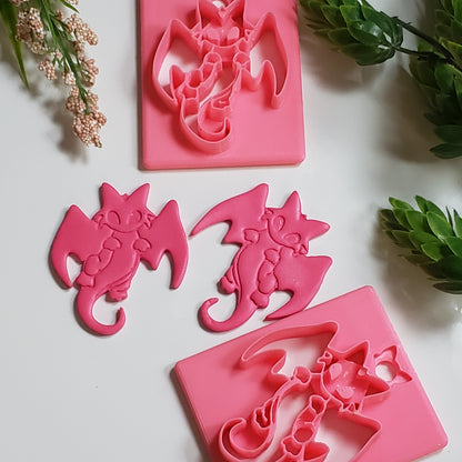Flying Cute Dragon Clay Cutter - STL AND 3MF Digital File Download **Commercial License Included**