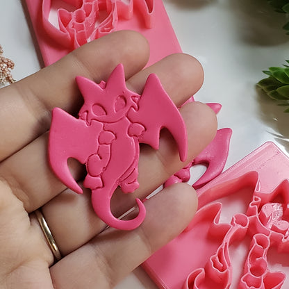 Flying Cute Dragon Clay Cutter - STL AND 3MF Digital File Download **Commercial License Included**