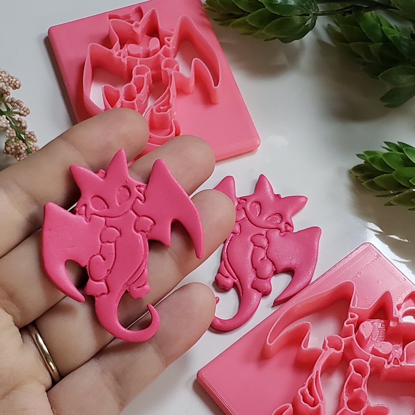 Flying Cute Dragon Clay Cutter - STL AND 3MF Digital File Download **Commercial License Included**