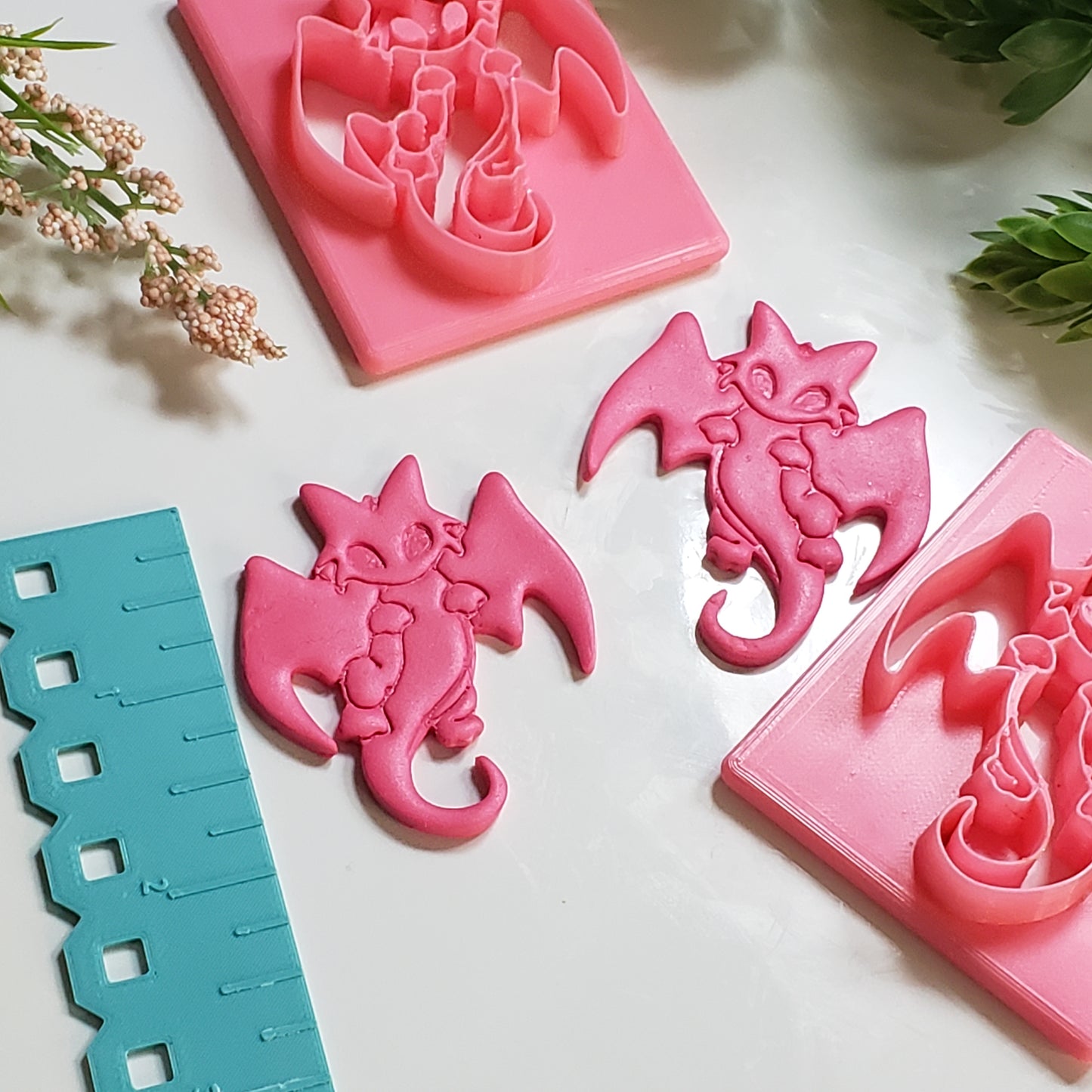 Flying Cute Dragon Clay Cutter - STL AND 3MF Digital File Download **Commercial License Included**