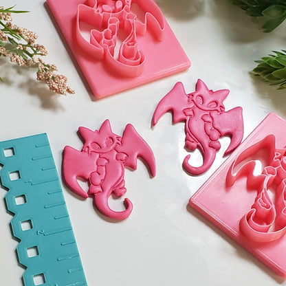Flying Cute Dragon Clay Cutter - STL AND 3MF Digital File Download **Commercial License Included**