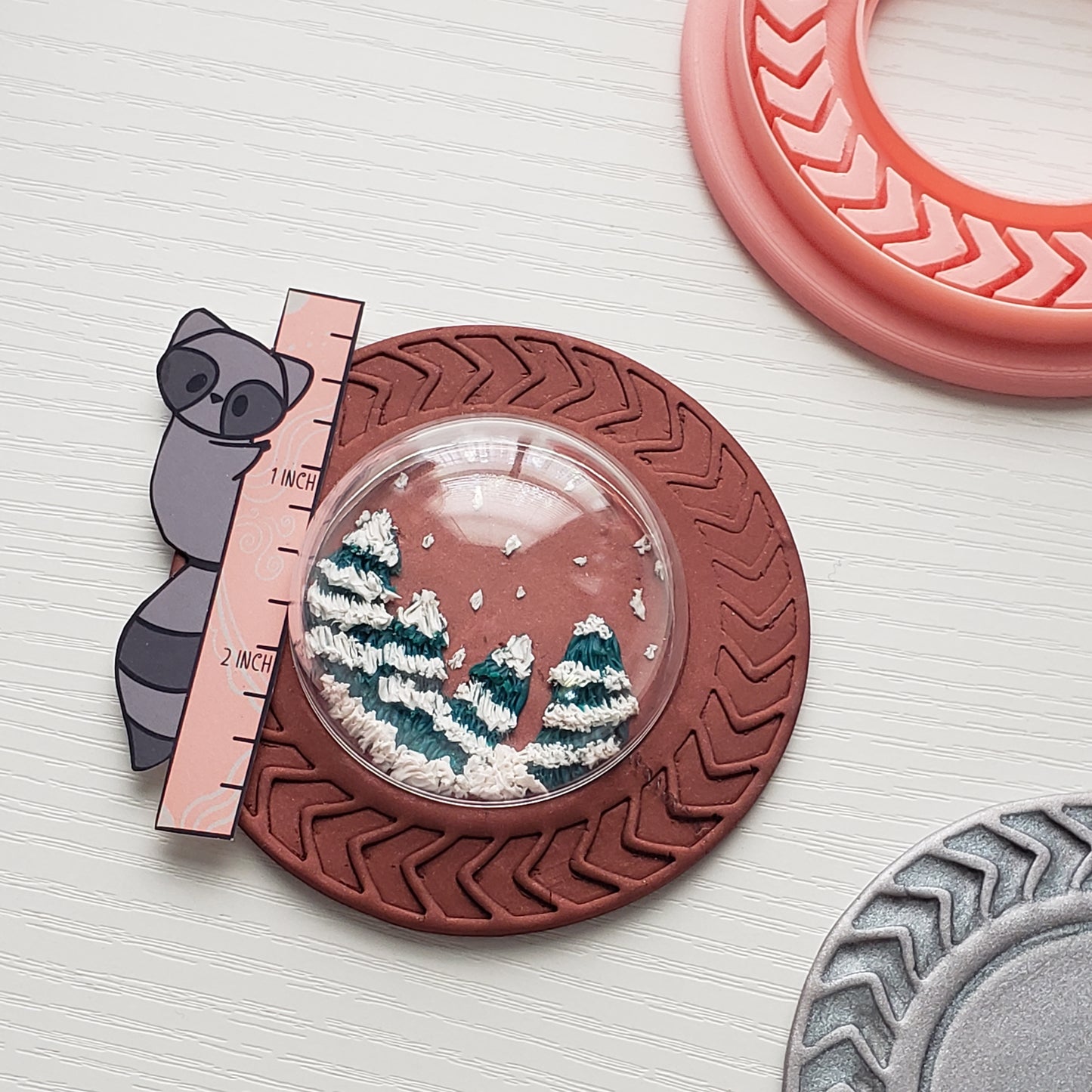 Chevron Circle Ornament Clay Cutter - STL AND 3MF Digital File Download **Commercial License Included**