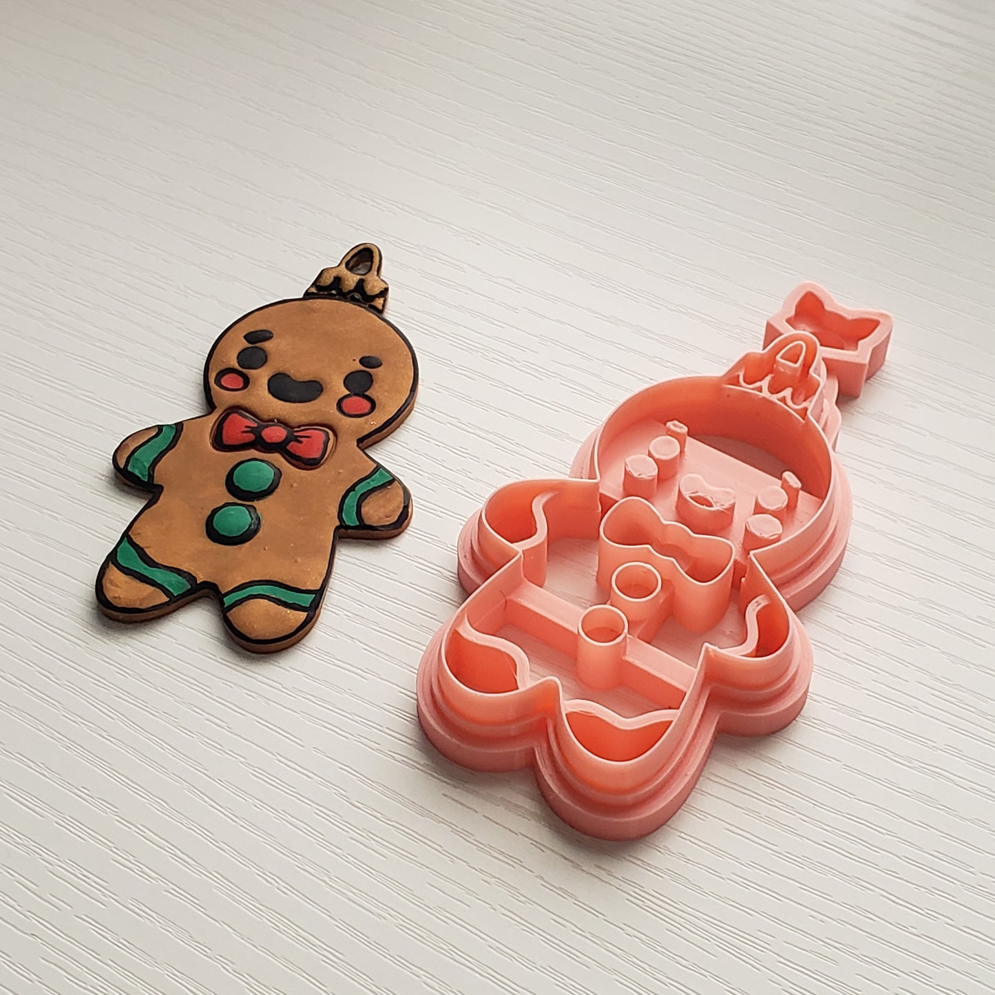 Gingerbread Man Ornament Clay Cutter - STL AND 3MF Digital File Download **Commercial License Included**