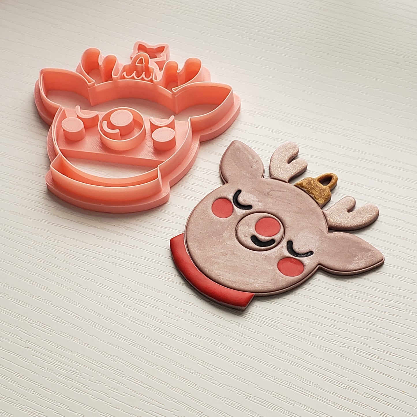 Reindeer Ornament Clay Cutter - STL AND 3MF Digital File Download **Commercial License Included**