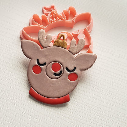 Reindeer Ornament Clay Cutter - STL AND 3MF Digital File Download **Commercial License Included**
