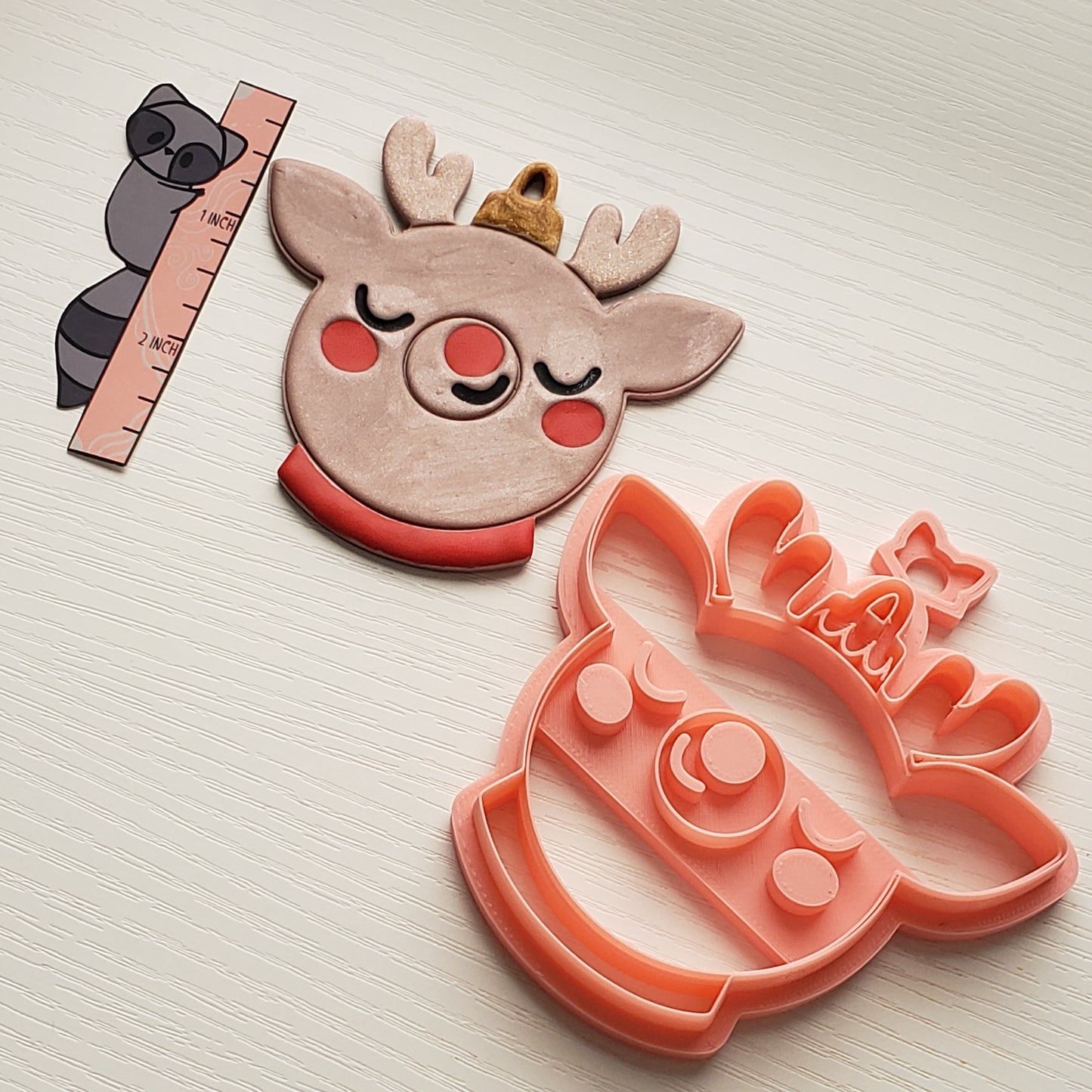 Reindeer Ornament Clay Cutter - STL AND 3MF Digital File Download **Commercial License Included**