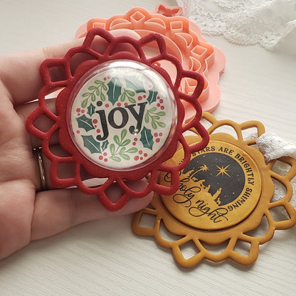 Elegant Circle Ornament Clay Cutter - STL AND 3MF Digital File Download **Commercial License Included**