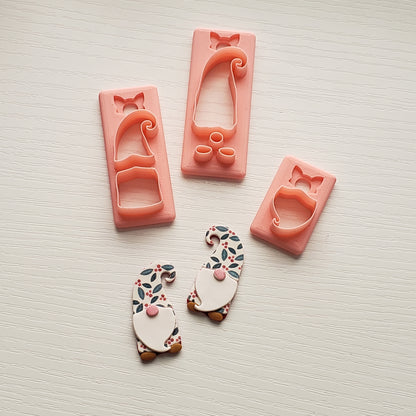 Gnome Set 1 Clay Cutter - STL AND 3MF Digital File Download **Commercial License Included**