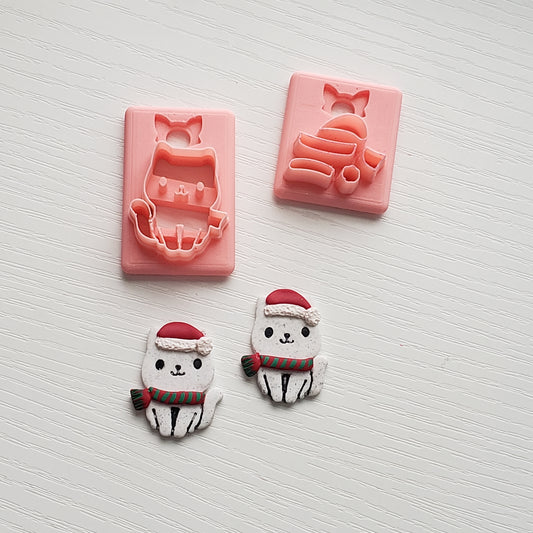 Cat With Scarf Clay Cutter - STL AND 3MF Digital File Download **Commercial License Included**