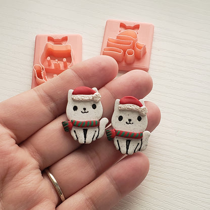 Cat With Scarf Clay Cutter - STL AND 3MF Digital File Download **Commercial License Included**