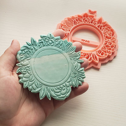Floral Ornament Trinket Dish Clay Cutter - STL AND 3MF Digital File Download **Commercial License Included**