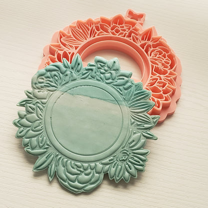 Floral Ornament Trinket Dish Clay Cutter - STL AND 3MF Digital File Download **Commercial License Included**