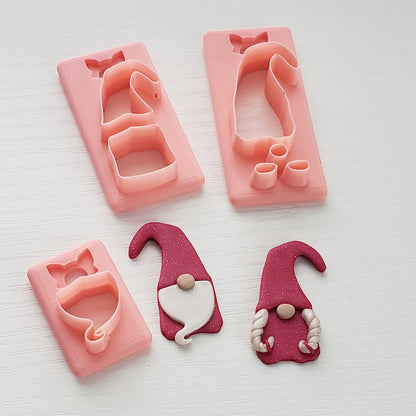 Gnome Set 2 Clay Cutter - STL AND 3MF Digital File Download **Commercial License Included**