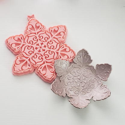 Snowflake Trinket Dish Clay Cutter - STL AND 3MF Digital File Download **Commercial License Included**
