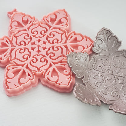 Snowflake Trinket Dish Clay Cutter - STL AND 3MF Digital File Download **Commercial License Included**