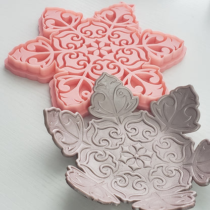 Snowflake Trinket Dish Clay Cutter - STL AND 3MF Digital File Download **Commercial License Included**