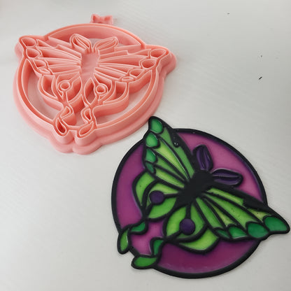 Luna Moth Window Cling Cutter Clay Cutter - STL AND 3MF Digital File Download **Commercial License Included**