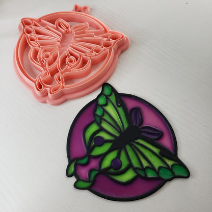 Luna Moth Window Cling Cutter Clay Cutter - STL AND 3MF Digital File Download **Commercial License Included**