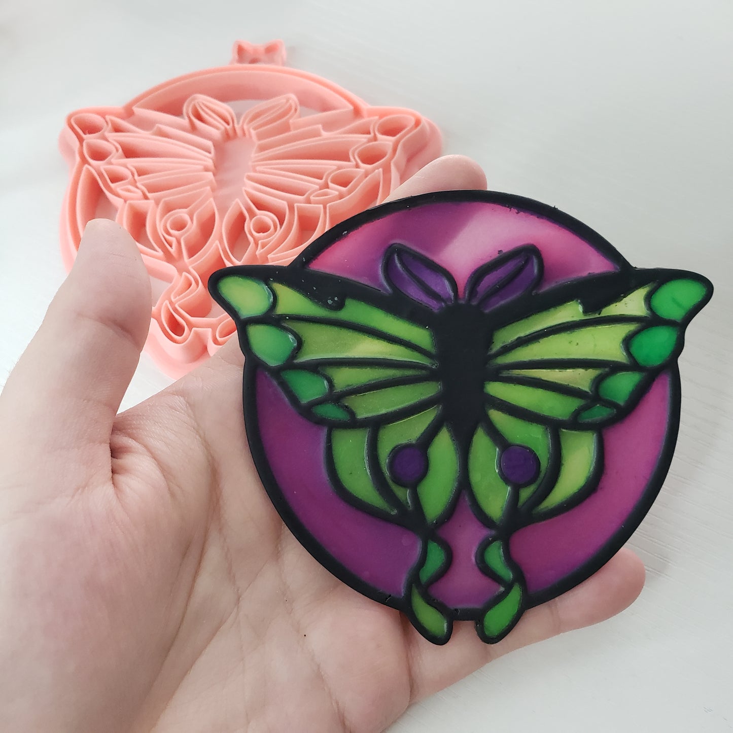 Luna Moth Window Cling Cutter Clay Cutter - STL AND 3MF Digital File Download **Commercial License Included**