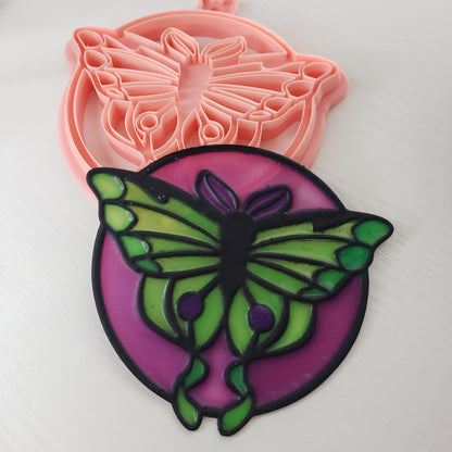 Luna Moth Window Cling Cutter Clay Cutter - STL AND 3MF Digital File Download **Commercial License Included**