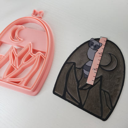 Sun and Moon Over Mountains Window Cling Cutter Clay Cutter - STL AND 3MF Digital File Download **Commercial License Included**