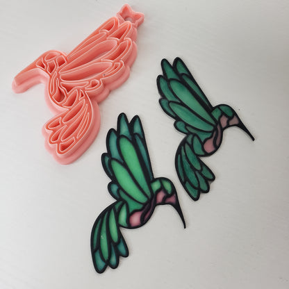 Hummingbird Window Cling Cutter Clay Cutter - STL AND 3MF Digital File Download **Commercial License Included**