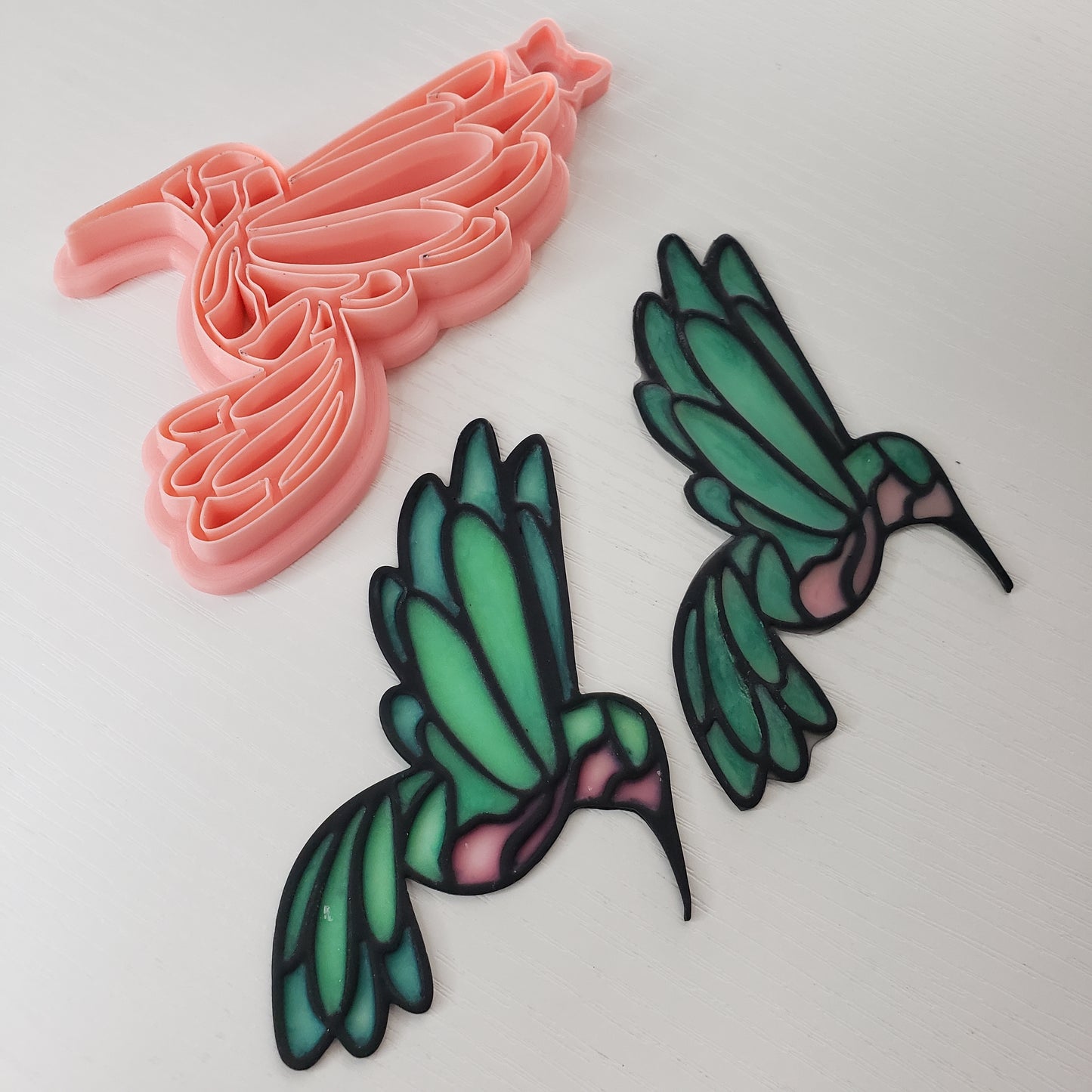 Hummingbird Window Cling Cutter Clay Cutter - STL AND 3MF Digital File Download **Commercial License Included**