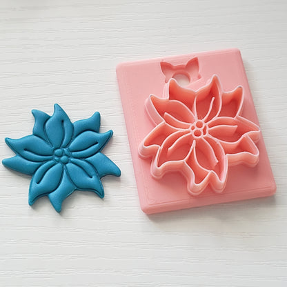Poinsettia Clay Cutter - STL AND 3MF Digital File Download **Commercial License Included**