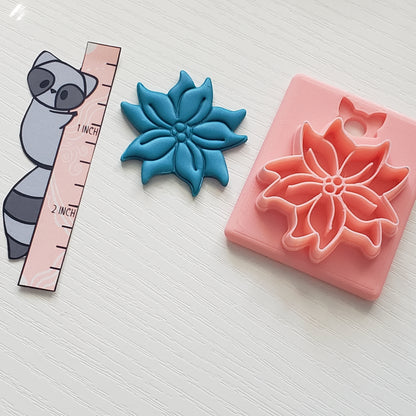 Poinsettia Clay Cutter - STL AND 3MF Digital File Download **Commercial License Included**