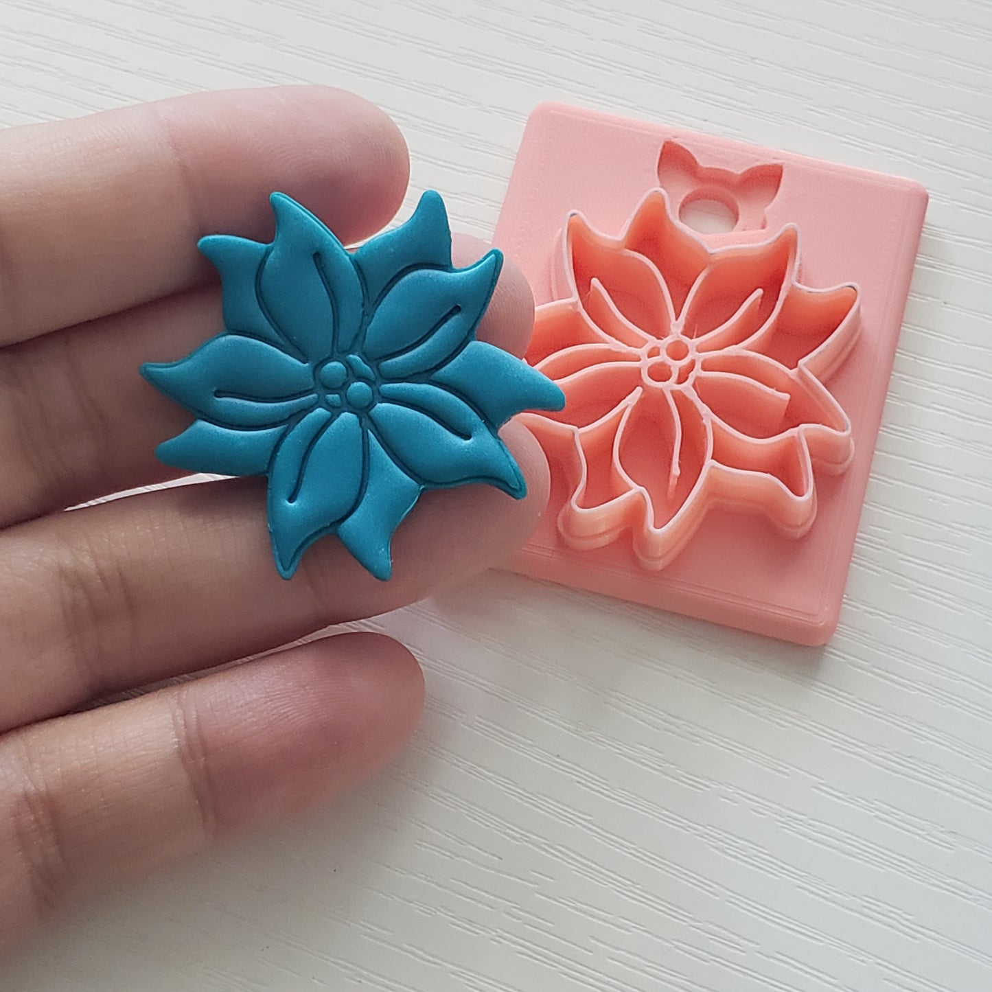 Poinsettia Clay Cutter - STL AND 3MF Digital File Download **Commercial License Included**