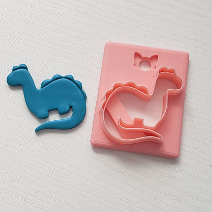 Cute Dino 2 Clay Cutter - STL AND 3MF Digital File Download **Commercial License Included**