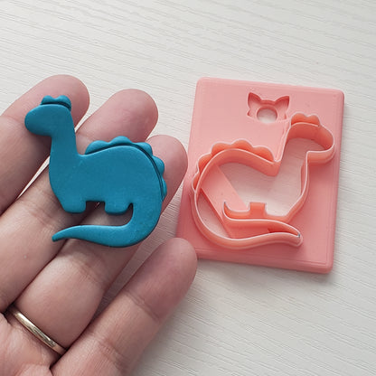Cute Dino 2 Clay Cutter - STL AND 3MF Digital File Download **Commercial License Included**