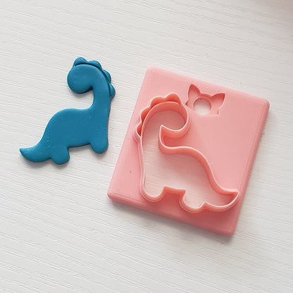 Cute Dino 1 Clay Cutter - STL AND 3MF Digital File Download **Commercial License Included**