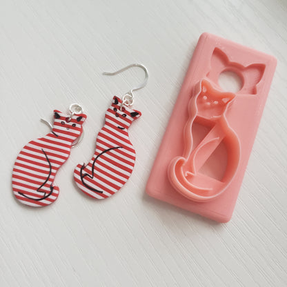 Sitting Cat Clay Cutter - STL AND 3MF Digital File Download **Commercial License Included**