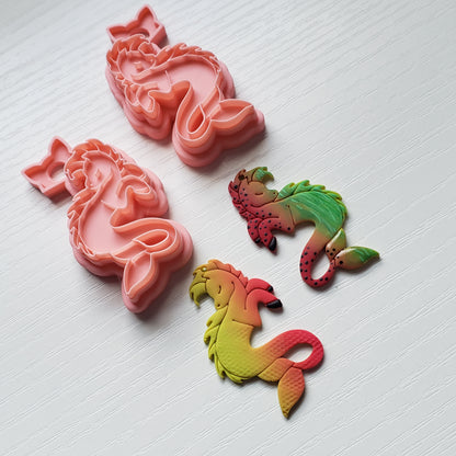 Fin Kelpie Clay Cutter - STL AND 3MF Digital File Download **Commercial License Included**